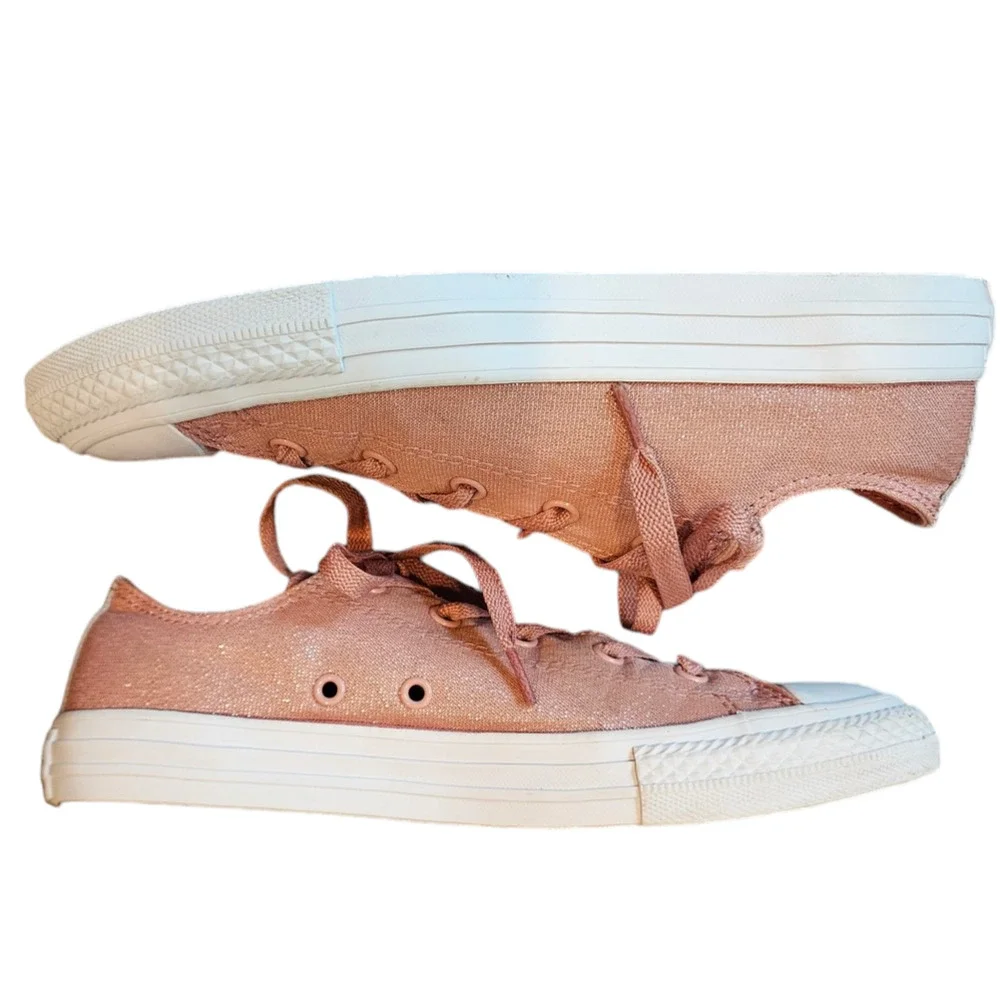 Converse Chuck Taylor All Star Ox Rust Pink Sparkles Junior Size 4